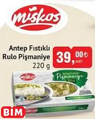 ANTEP FISTIKLI RULO PİŞMANİYE